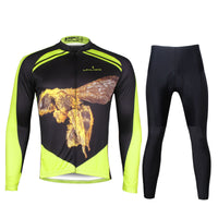 ILPALADINO Honey Bee Men's Long Black and Yellow Sleeves Cycling Jerseys Suit Winter Exercise Bicycling Pro Cycle Clothing Racing Apparel Outdoor Sports Leisure Biking (Velvet) NO.737 -  Cycling Apparel, Cycling Accessories | BestForCycling.com 