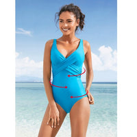 LI-FI Solid One Piece Swimsuit Women Swimwear Monokini Swimming Suit Retro Vintage Bathing Suit Beachwear Slim Swim Wear M~2XL