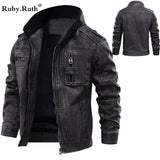 Motorcycle JacketLeather Man Jackets Men Jacket Male Coats Winter Warm Cool Moto Motorcycle Outerwears European size Dropshipping