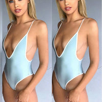 Swimwear Newest One Piece Swimsuit 2021 Sexy Swimwear Women High Waist Bathing Suit Bodysuit Women Biquini Brazilian Backless Bikini