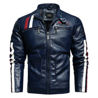 Motorcycle Jacket 2022 Men Fashion New Biker Leather Jacket Male Embroidery Bomber Coat Winter Fleece Pu Overcoat