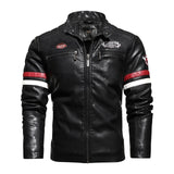 Motorcycle Jacket 2022 Men Fashion New Biker Leather Jacket Male Embroidery Bomber Coat Winter Fleece Pu Overcoat