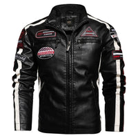 Motorcycle Jacket 2022 Men Fashion New Biker Leather Jacket Male Embroidery Bomber Coat Winter Fleece Pu Overcoat