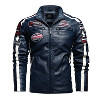 Motorcycle Jacket 2022 Men Fashion New Biker Leather Jacket Male Embroidery Bomber Coat Winter Fleece Pu Overcoat