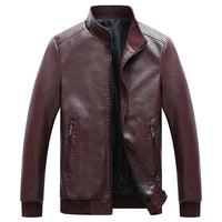 Motorcycle Jacket 2022 Men Fashion New Biker Leather Jacket Male Embroidery Bomber Coat Winter Fleece Pu Overcoat