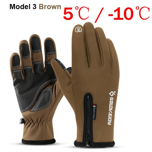 100% Waterproof Winter Cycling Gloves Windproof Outdoor Sport Ski Gloves For Bike Bicycle Scooter Motorcycle Warm Glove