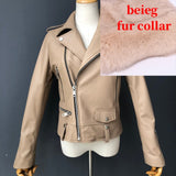 Moto Clothing Set Women 2020 Fashion Real Sheepskin Coat Rivet Motorcycle Biker Jacket Female Sheep Leather Coat