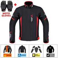 Moto Clothing Set Motorcycle Jacket Man Set Moto Protection Windproof Waterproof Motorbike Riding Moto Jacket + Pants Suit Body Armor for 4 Season