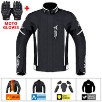 Moto Clothing Set Motorcycle Jacket Man Set Moto Protection Windproof Waterproof Motorbike Riding Moto Jacket + Pants Suit Body Armor for 4 Season