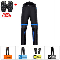 Moto Clothing Set Motorcycle Jacket Man Set Moto Protection Windproof Waterproof Motorbike Riding Moto Jacket + Pants Suit Body Armor for 4 Season