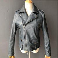 Moto Clothing Set Women 2020 Fashion Real Sheepskin Coat Rivet Motorcycle Biker Jacket Female Sheep Leather Coat