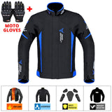 Moto Clothing Set Motorcycle Jacket Man Set Moto Protection Windproof Waterproof Motorbike Riding Moto Jacket + Pants Suit Body Armor for 4 Season