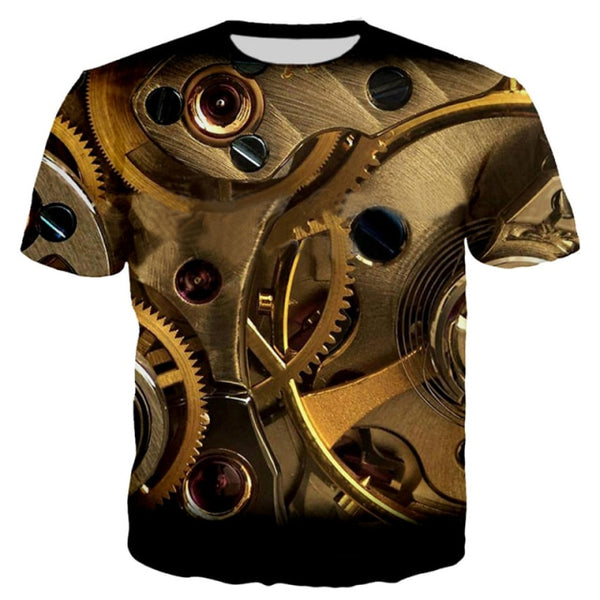MTB jerseys 3D Motorcycle T-shirt Punk Clothing Retro Clothes Mechanical Tshirt Tops Tees Men Summer Funny Print T-shirt Mens Tee Plus Size