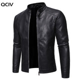 Moto Clothing Set Men Faux Leather Jacket Motorcycle 5XL Men's  Jackets Black  Jaqueta de Couro Masculina Outwear Male PU Leather Coats Mens