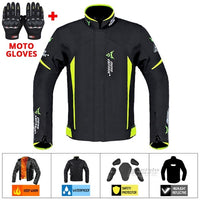 Moto Clothing Set Motorcycle Jacket Man Set Moto Protection Windproof Waterproof Motorbike Riding Moto Jacket + Pants Suit Body Armor for 4 Season
