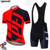 Summer team Cycling Jersey Set Mens Clothing Bike Clothes Cycling Clothing Breathable Short Sleeve suit