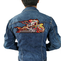 Motorcycle Jacket Passionate Motorcycle Punk Biker Iron-on Hippie Embroidered Patches Clothes Stickers For Jacket Accessories Badge