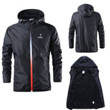 Motorcycle Jacket Men Hooded Riding Raincoat Poncho Waterproof Motorcycle Clothes Rain Jacket Tops Cover Outdoor Rainwear Impermeable Trench Coat