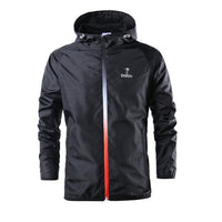 Motorcycle Jacket Men Hooded Riding Raincoat Poncho Waterproof Motorcycle Clothes Rain Jacket Tops Cover Outdoor Rainwear Impermeable Trench Coat