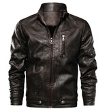 Motorcycle Jacket Mens Leather Jackets Drop shippingHigh Quality Motorcycle Jacket Male Plus faux leather jacket men  spring men clothes