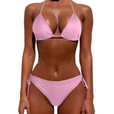 Swimwear Women Sexy Brazilian Micro Bikini Mini Thong Bikinis Swimsuit Maillot Femme Bikinis Invisible String Swimwear Neon Pink Swim Suit