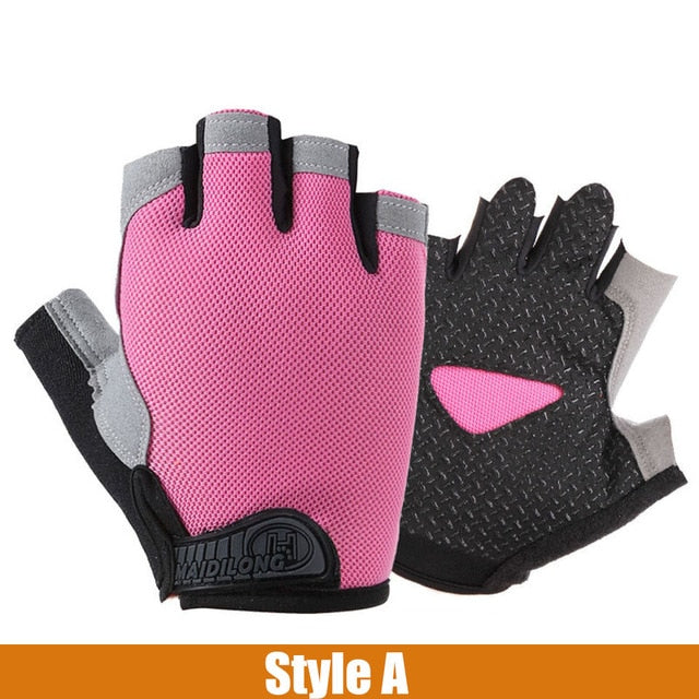 Cycling Gloves Men Women Half Finger Gloves Breathable Anti-shock Sports Bike Bicycle Glove D40