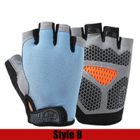 Cycling Gloves Men Women Half Finger Gloves Breathable Anti-shock Sports Bike Bicycle Glove D40