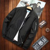 Motorcycle Jacket Large Size Men's Casual Jacket 2021 Spring Thin Bomber Jacket Men Motorcycle Coat Fashion Stand Up Collar Mens Clothes 6XL