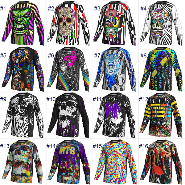 MTB jerseys Motocross Cycling Jersey Bicycle Ghost Long Shirt MTB Bike Downhill Wear Clothing Sleeve Custom Road Mountain Jacket Tight Top