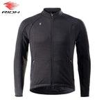 MTB jerseys  RION Mens Cycling Jersey 2021 Spring Thermal Fleece Long Sleeve Road Bike Jersey MTB Downhill Cycling Clothing maillot ciclismo