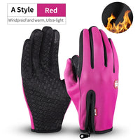 Bicycle Accessories BIKING Winter Bike Gloves Running Ski Thicken Warm Touch Screen Bicycle Gloves Windproof Thermal Full Finger Cycling Gloves