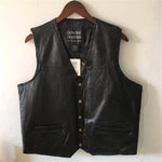 motorcycle jacket motorcycle leather vest men's riding vest middle-aged and elderly windproof sheepskin sleeveless  jacket male waistcoat