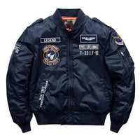 Moto Clothing Set Hip hop Jacket Men High quality Thick Army Navy White Military motorcycle Ma-1 aviator Pilot Men Bomber Motorcycle Jacket Men
