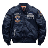 Moto Clothing Set Hip hop Jacket Men High quality Thick Army Navy White Military motorcycle Ma-1 aviator Pilot Men Bomber Motorcycle Jacket Men
