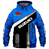 Moto Clothing Set 2022 spring and autumn new Suzuki hoodie 3D printing sports pullover men and women motorcycle jacket hip-hop street trend top