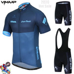 2021 Pro TEAM STRAVA cycling jersey set 19D gel bike shorts suit MTB men summer bicycling Maillot culotte clothing