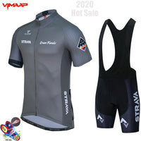 2021 Pro TEAM STRAVA cycling jersey set 19D gel bike shorts suit MTB men summer bicycling Maillot culotte clothing