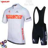 2021 Pro TEAM STRAVA cycling jersey set 19D gel bike shorts suit MTB men summer bicycling Maillot culotte clothing