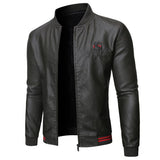 Autumn Winter New Motorcycle Men's Coat Stand Collar Versatile Personality Men Wash Leather Clothes