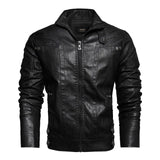 2022 Mens Motorcycle Jacket Autumn Winter Men New Faux PU Leather Jackets Casual Embroidery Biker Coat Zipper Fleece Jacket