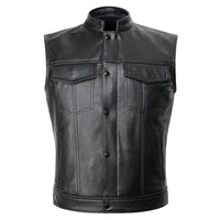 Motorcycle Jacket Motorcycle Biker Leather Vest Men Genuine Leather Sleeveless Jackets 100% REAL Cowhide/Sheepskin Asian Size S-6XL M232