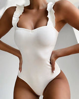 Swimwear Women Sexy One Piece Swimsuit Solid Female Plunge Neck Swimwear Women Backless Brazilian Monokini Bathing Suit S-L 2021