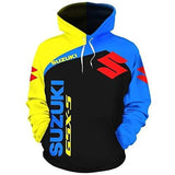 Moto Clothing Set 2022 spring and autumn new Suzuki hoodie 3D printing sports pullover men and women motorcycle jacket hip-hop street trend top