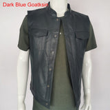 Motorcycle Jacket Motorcycle Biker Leather Vest Men Genuine Leather Sleeveless Jackets 100% REAL Cowhide/Sheepskin Asian Size S-6XL M232