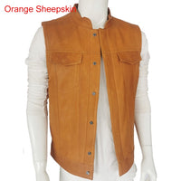Motorcycle Jacket Motorcycle Biker Leather Vest Men Genuine Leather Sleeveless Jackets 100% REAL Cowhide/Sheepskin Asian Size S-6XL M232