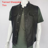 Motorcycle Jacket Motorcycle Biker Leather Vest Men Genuine Leather Sleeveless Jackets 100% REAL Cowhide/Sheepskin Asian Size S-6XL M232