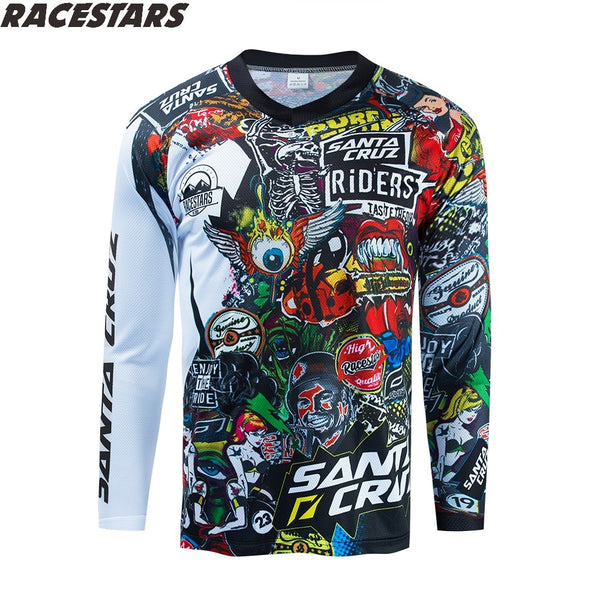 Motocross Jersey MTB Downhill Mountain Jersey Enduro MX Cycling Jersey Mountain Bike DH Maillot Ciclismo Hombre Quick Drying BMX