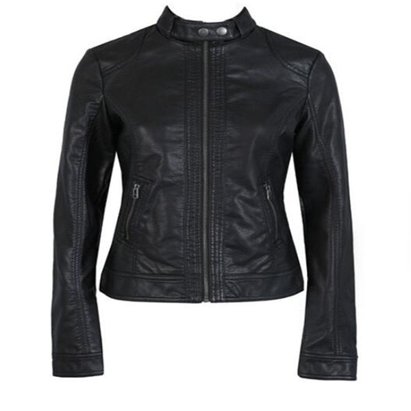 2022 Fashion New Women's Jacket European Fashion Leather Jacket Pimkie Cleaning Single PU Leather Motorcycle Temale Women's Leat