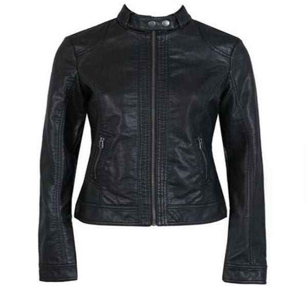 2022 Fashion New Women's Jacket European Fashion Leather Jacket Pimkie Cleaning Single PU Leather Motorcycle Temale Women's Leat