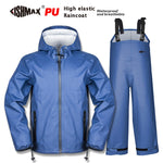 Motorcycle Jacket Motorcycle Split Raincoat Men's Thickened Waterproof Full-body Fishing Clothes Takeaway Riding Split Raincoat with Hat